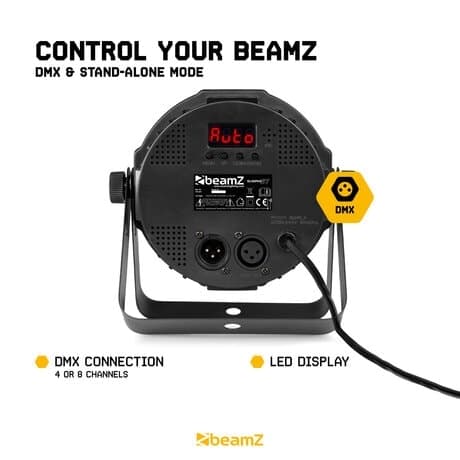 BeamZ SlimPar37 LED par med 12x 4W RGBW LED och DMX - Inkl. fjärrkontroll