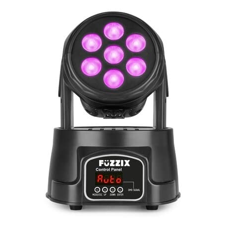 Fuzzix MHC706 LED-wash med rörligt huvud - 7x 6W RGBW-lysdioder - DMX