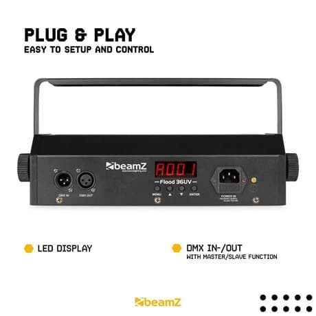 BeamZ Flood36UV LED UV med 36x 3W LED