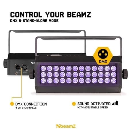 BeamZ Flood36UV LED UV med 36x 3W LED