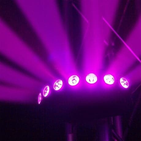 BeamZ Fingers7 flerfärgad LED-discolampa med 7 kraftfulla lysdioder - DMX - Fjärrkontroll