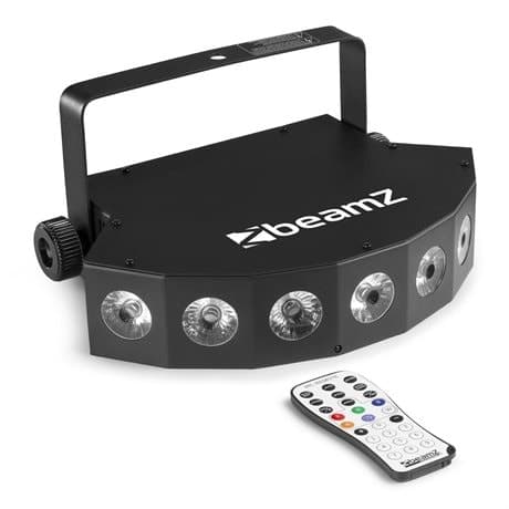 BeamZ Fingers7 flerfärgad LED-discolampa med 7 kraftfulla lysdioder - DMX - Fjärrkontroll