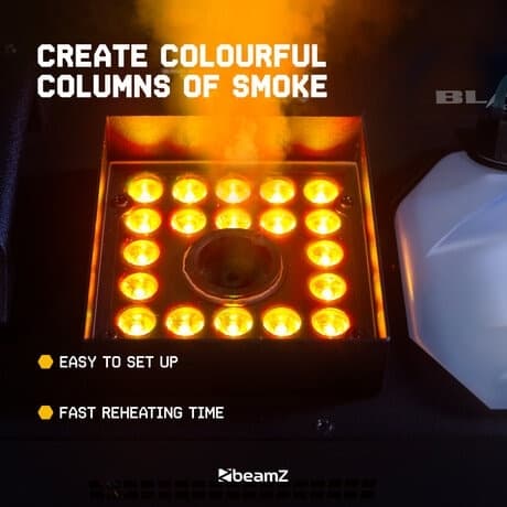 BeamZ rökmaskin BLAZE1800 - Horisontell och vertikal rökmaskin med ljus - 1800W
