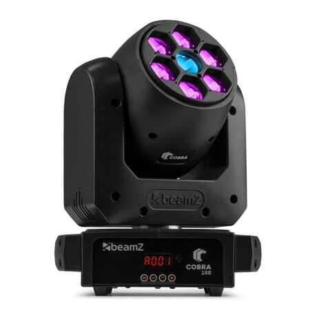 BeamZ Cobra160 -100 Watt Spot Moving Head med 6x 10 Watt RGBW B-Eye Svart
