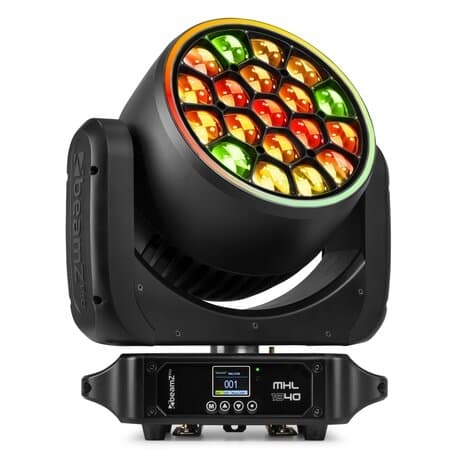 BeamZ Pro - MHL1940 - LED Moving Head - Zoom 19 x 40 Watt Svart