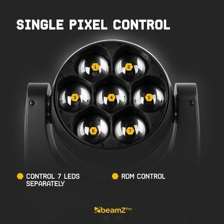 BeamZ Pro MHL740 LED Moving Head Zoom 7x40 Watt