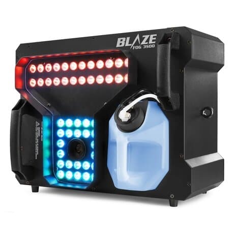 BeamZ rökmaskin BLAZE3500 - Horisontell och vertikal rökmaskin med ljus - 3500W