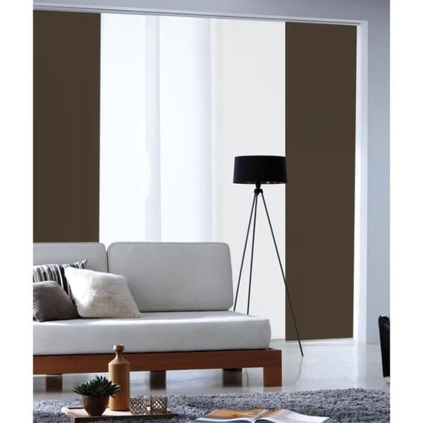 Japanskt Skärmpanel - MADECOSTORE - Choklad - L45 x H260cm - 100% Polyester - Inomhus