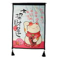 Miniatyrbild 1 av 4: MANEKI NEKO och SAKURA CAT PANEL - Japansk dekoration - 65 x 45 cm
