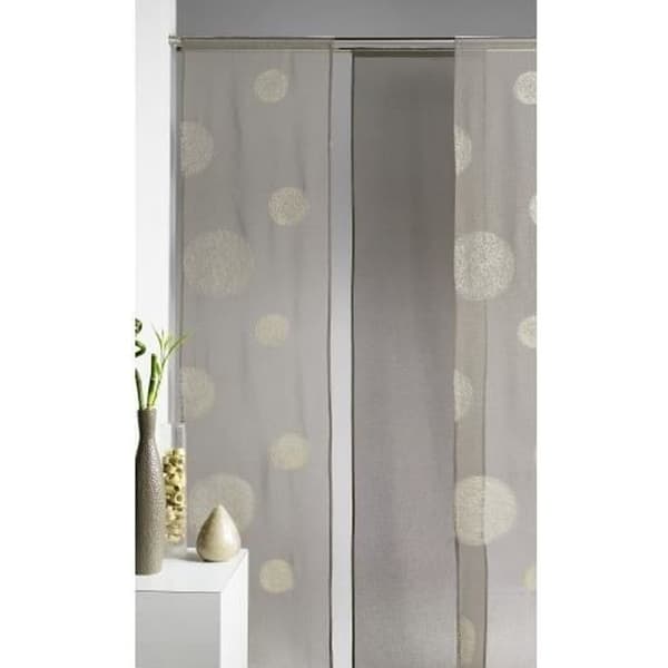Japansk Panel - HEMMA HUS - Blandade Cirklar - Brun - 50 x 260 cm - 100% Polyester