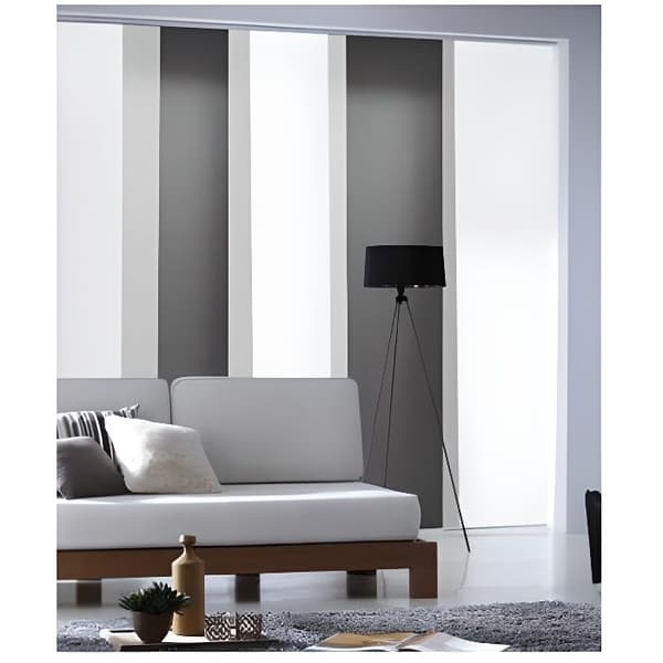 MADECOSTORE Vanlig japansk skärmpanel - kolgrå - L45 x H260cm
