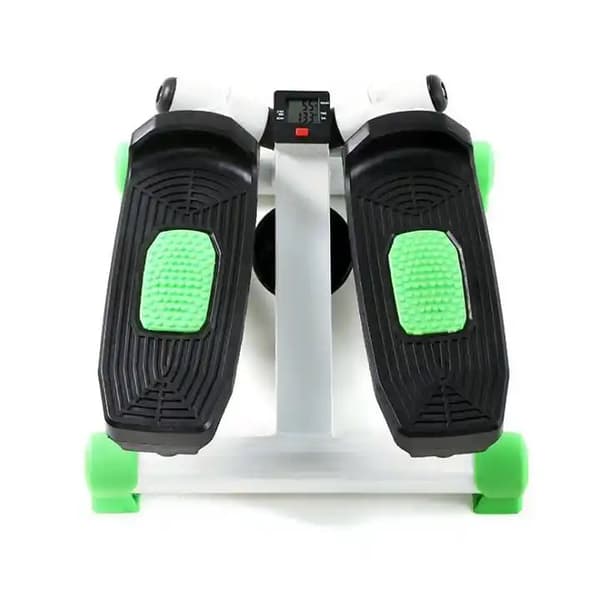 Kompakt Hjemme Stepper med Modstandsbånd & Display - Grøn, Hvid, Sort
