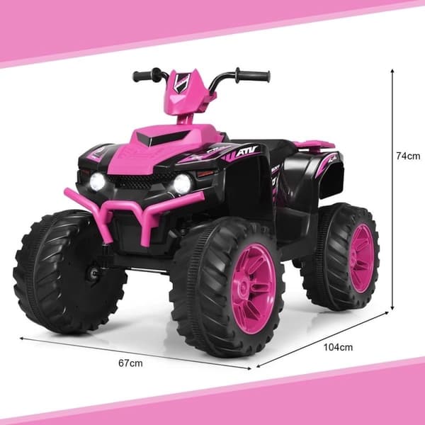 Barnens Elektriska ATV, 104x67x74 cm, Rosa