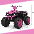 Miniatyrbild 3 av 6: Barnens Elektriska ATV, 104x67x74 cm, Rosa