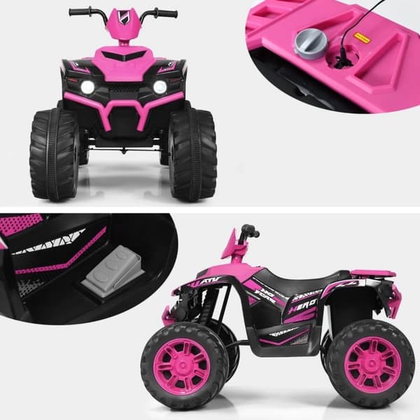 Barnens Elektriska ATV, 104x67x74 cm, Rosa