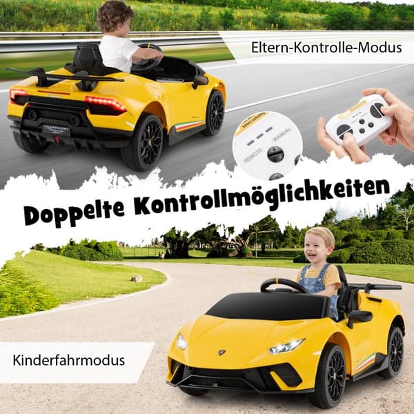 Barnens Elbil, Lamborghini 12V, 118.5x63x48 cm, Rosa