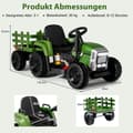 Miniatyrbild 5 av 8: Barntraktor, 136.5x50x52.5 mm, Mörkgrön