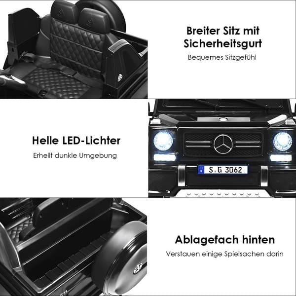 Lasten auto, 115x67x57 cm, Musta