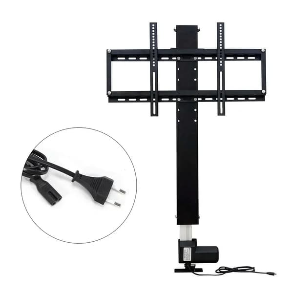 Elektrisk TV-liftställning, justerbar höjd 700 mm, stöder 26"-57" TV-apparater,Svart