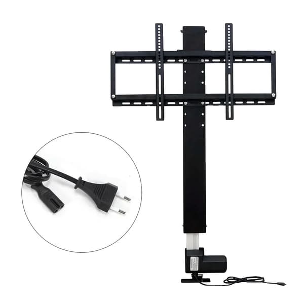 Elektrisk TV-liftställning, justerbar höjd 700 mm, stöder 26"-57" TV-apparater,Svart