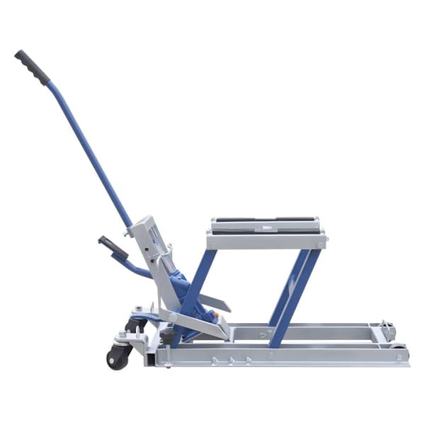 Hydraulinen moottoripyörän korjausteline, ergonominen kahva, 680 kg kuormituskapasiteetti,Sininen