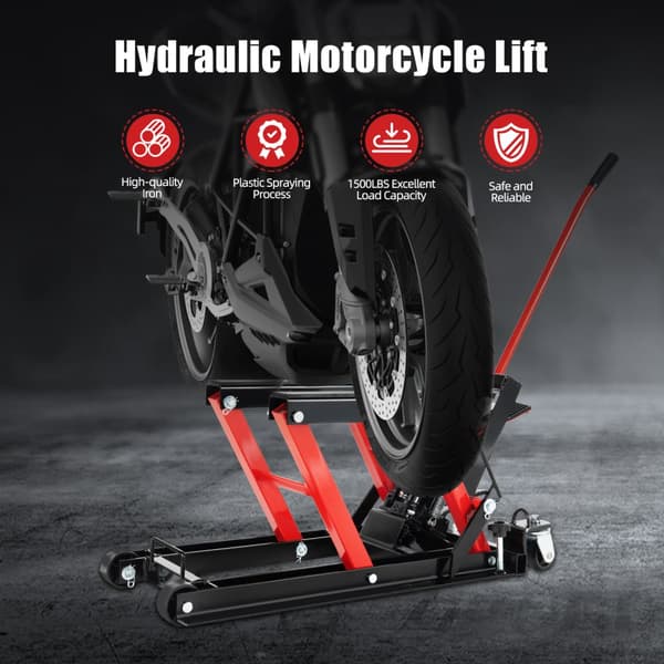 Motorcykel Hydraulisk Lyft, Hög Lastkapacitet 680 kg, Justerbart Lyftområde, Användarvänlig Drift