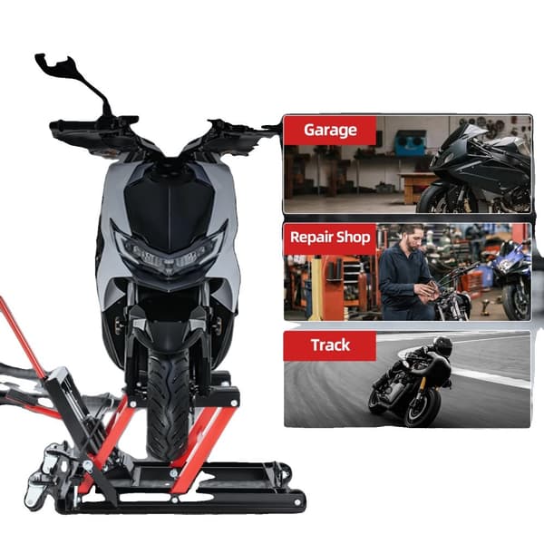 Motorcykel Hydraulisk Lyft, Hög Lastkapacitet 680 kg, Justerbart Lyftområde, Användarvänlig Drift