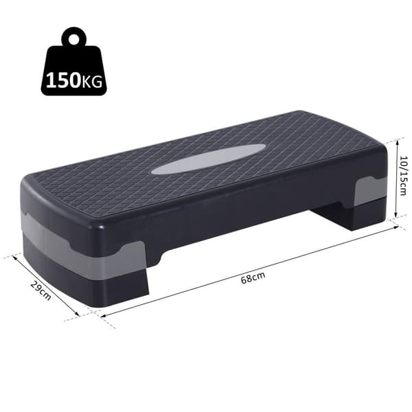 Rootz Step BoardAerobic Fitness - Musta - Muovi - 26,77 cm x 11,41 cm x 3,93 cm
