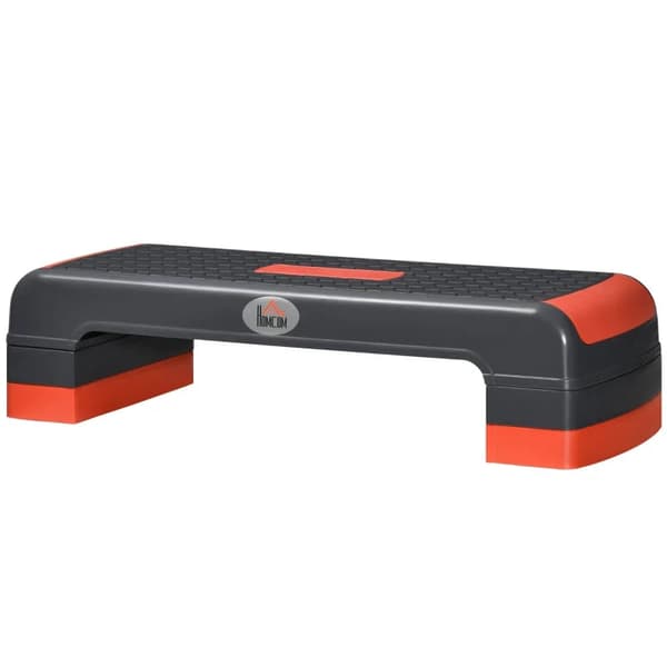 Rootz Stepper - Korkeussäädettävä - Aerobinen Stepper - Muovi - Liukumaton pinta - Punainen + Musta - 78L x 28W x 10/15/20K cm