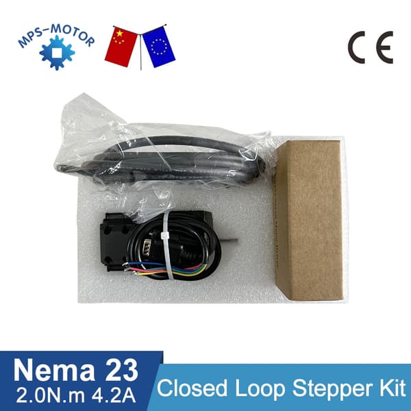 Nema 23 Stepper -moottori, 2Nm pidätysmomentti, 1000PPR-kooderi,8 millimetri
