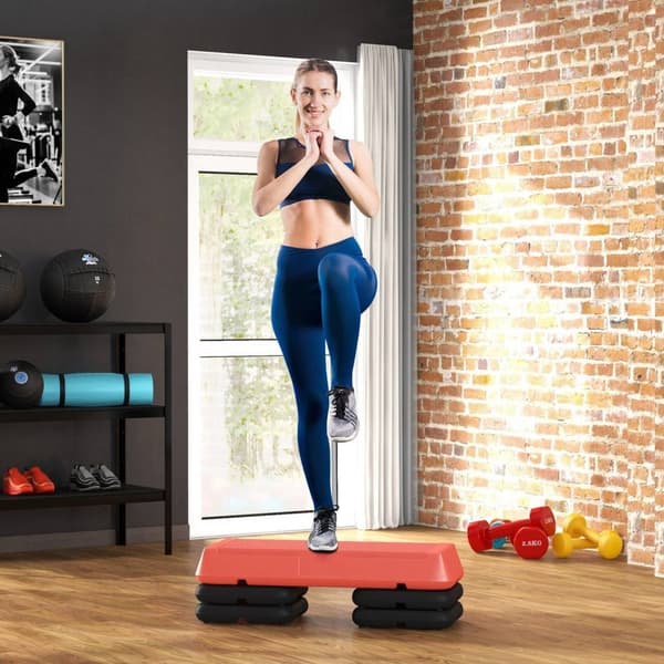 Rootz Stepper Aerobic Fitness Platform - Höjd justerbar - Träningssteg - Icke -halk - 72 cm x 35 cm x 10/15/20 cm