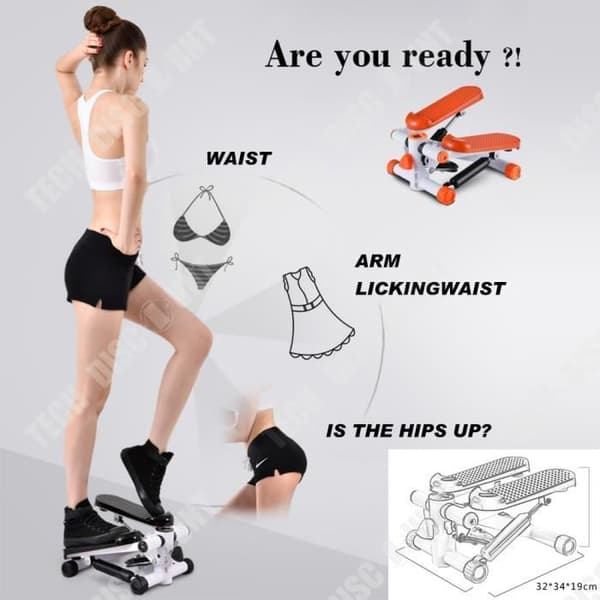 TD® Mute Stepper Home Mini Bantning Viktminskning Multifunktionell pedalmaskin Fitnessutrustning-Orange