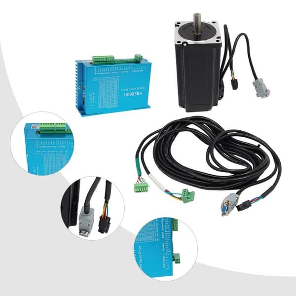 Lukket kredsløb stepmotor, 12N.m moment, 5-24V pulsspænding, 200KHz responsfrekvens