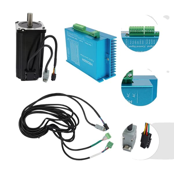 Lukket kredsløb stepmotor, 12N.m moment, 5-24V pulsspænding, 200KHz responsfrekvens