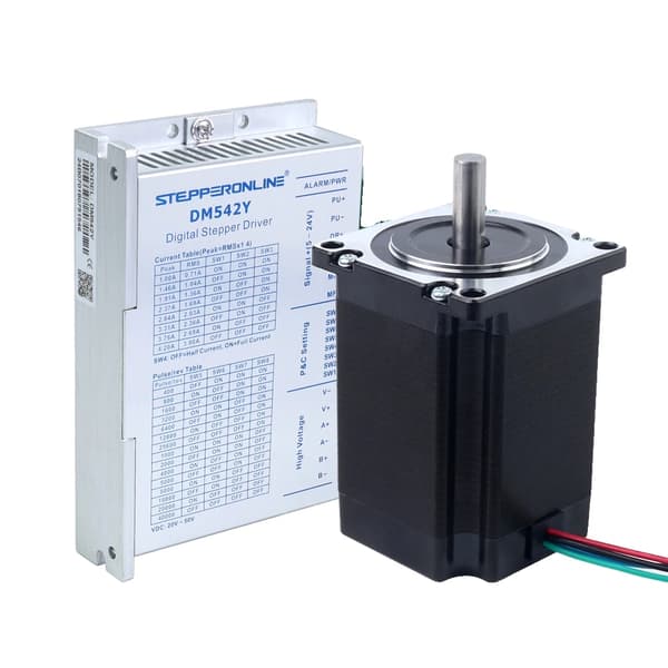 Stepper Motor Kit, 1,9 Nm hållmoment, 2,8 A ström per fas, Nema 23 storlek,8mm