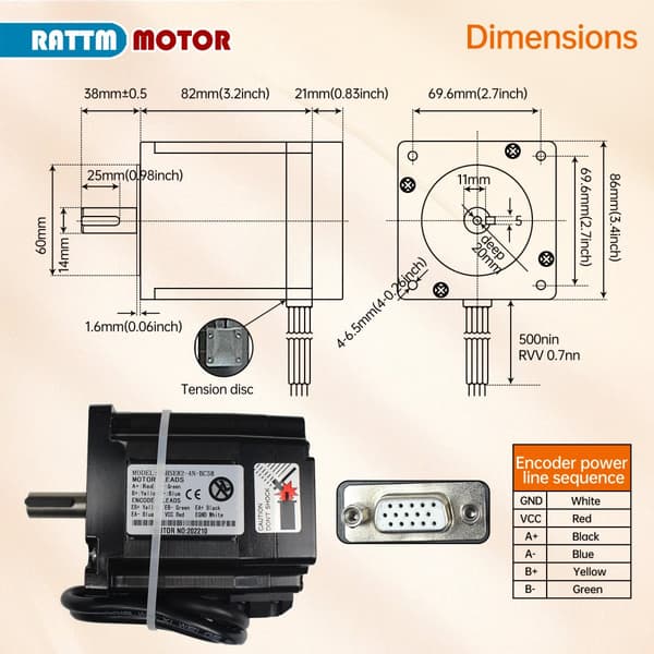 Stängd slinga servo motor kit, hög vridmoment 4,5N.m, 8A hybriddrivrutin