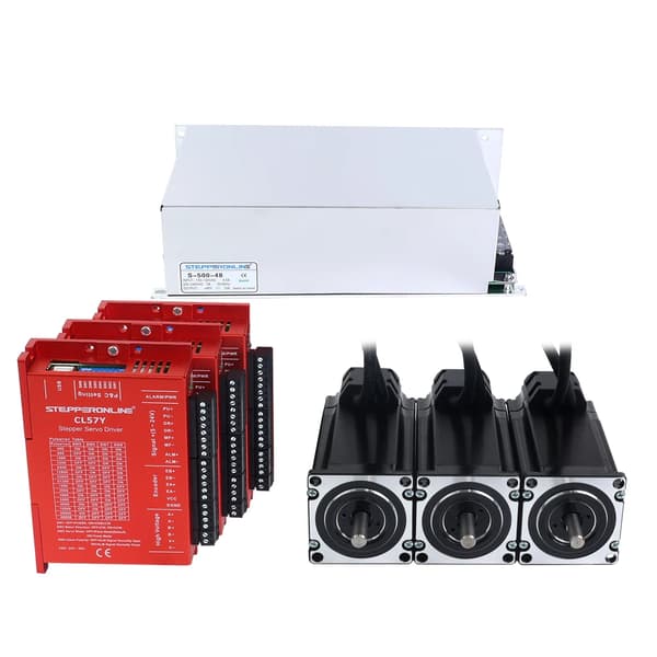Lukket Sløjfe Steppermotor Kit, 3Nm Holdende Moment, Optisk Encoder,3 Akse Sæt, 8mm