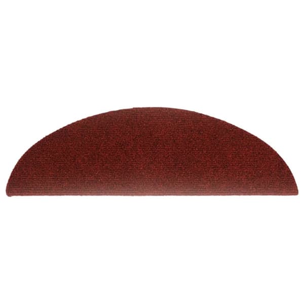 vidaXL selvklæbende trappemåtter 15 stk. nålenagle 56x17x3 cm rød