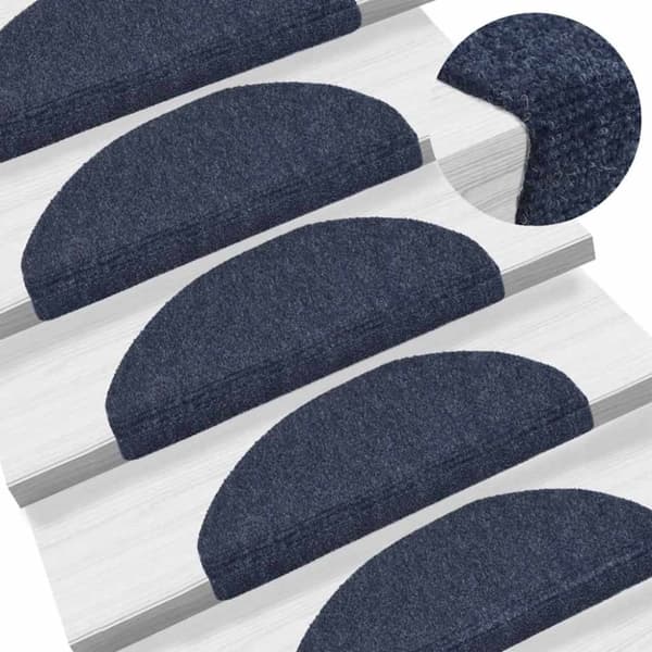 vidaXL Selvklebende trappematter nålestempel 15 stk 65x21x4 cm blå