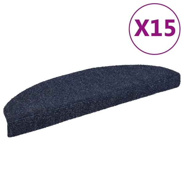 vidaXL Selvklebende trappematter nålestempel 15 stk 65x21x4 cm blå