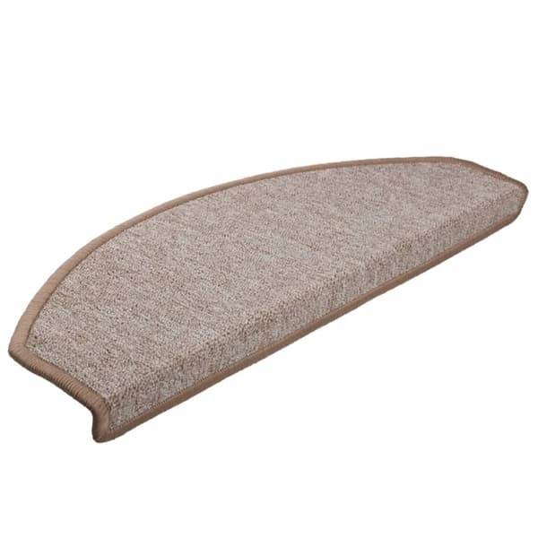 vidaXL 15 stk. trappemåtter 65 x 24 x 4 cm lysebrun