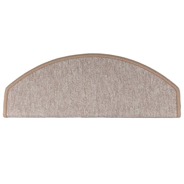 vidaXL 15 stk. trappemåtter 65 x 24 x 4 cm lysebrun