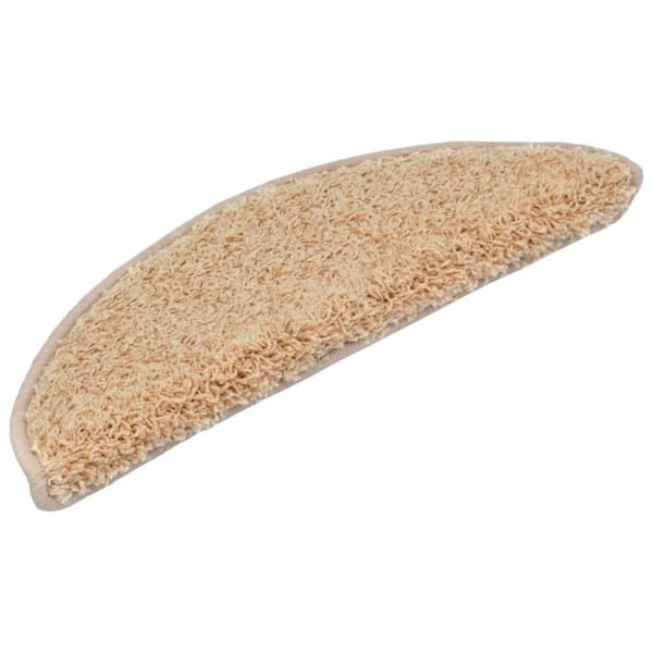 vidaXL 15 stk. trappemåtter 56x17x3 cm cremefarvet