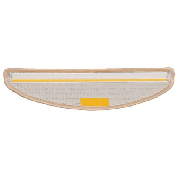 vidaXL 15 stk. trappemåtter 56x17x3 cm cremefarvet