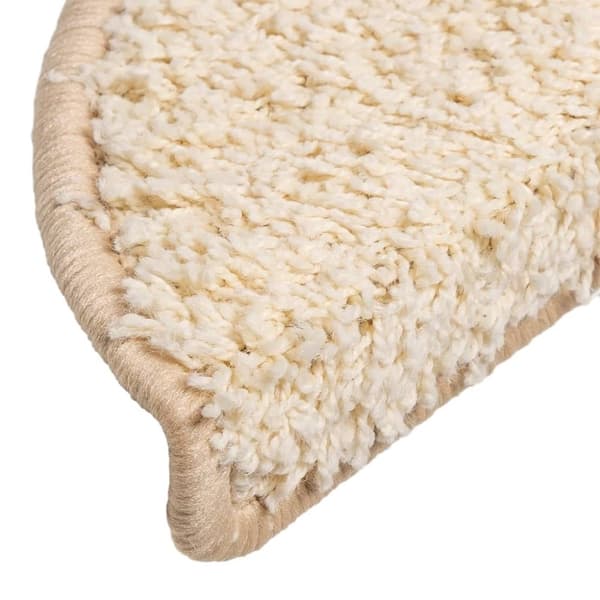 vidaXL 15 stk. trappemåtter 56x17x3 cm cremefarvet