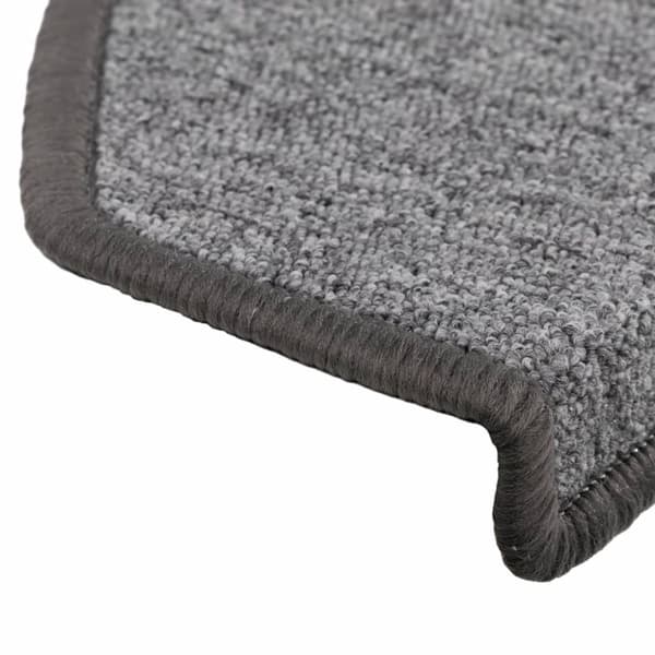 vidaXL Trappematter mørk grå 15 stk 65x24x4 cm