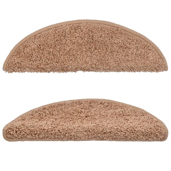 vidaXL Trappstegsmattor 15 st beige 56x17x3 cm