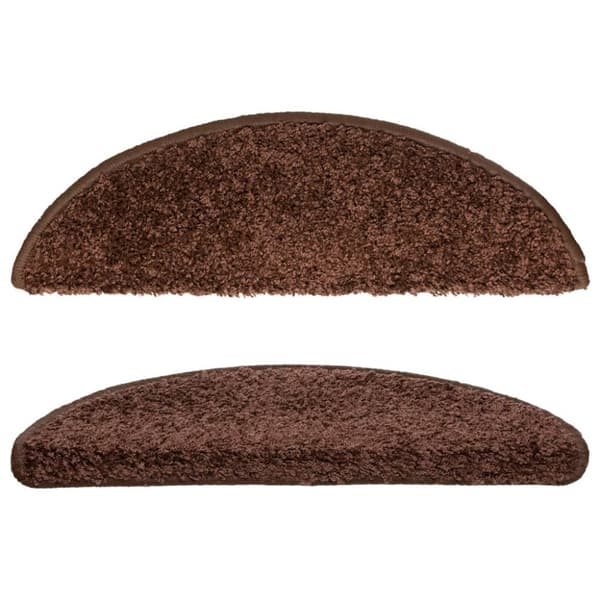 vidaXL Trappstegsmattor 15 st brun 56x17x3 cm