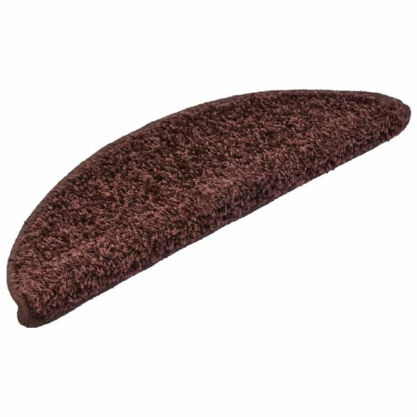 vidaXL Trappstegsmattor 15 st brun 56x17x3 cm