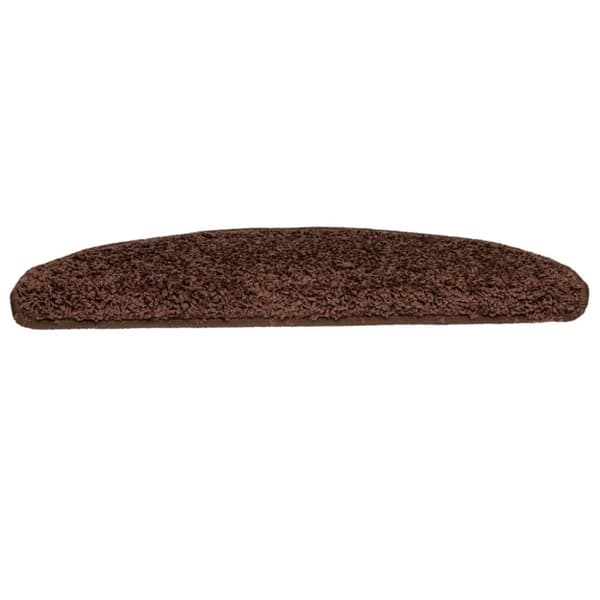 vidaXL 15 stk. trappemåtter 65x21x4 cm brun